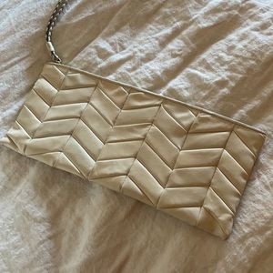 Neutral Leather Wristlet